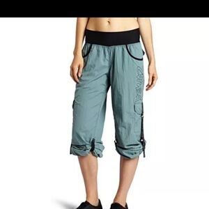 Zumba Womens Electro Cargo Pants Dance Convertible Sage Black XL